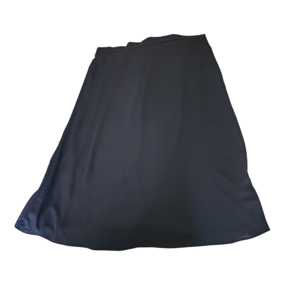 Vince Camuto Pull On Skirt Women’s XXL Rich Black Chiffon Lined Midi A-Line Mint